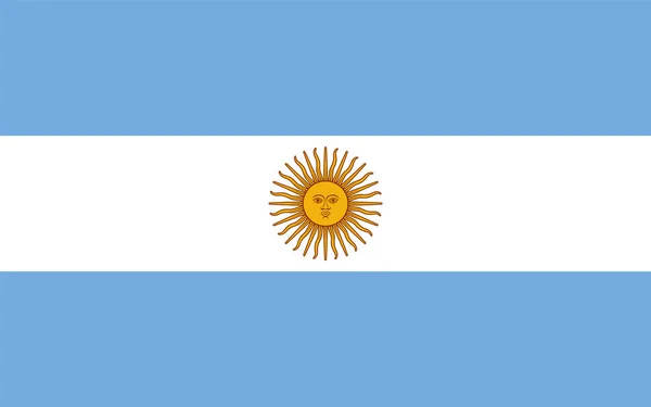 Bandiera Dell Argentina Tasso Ufficiale Colori Vettore — Vettoriale Stock