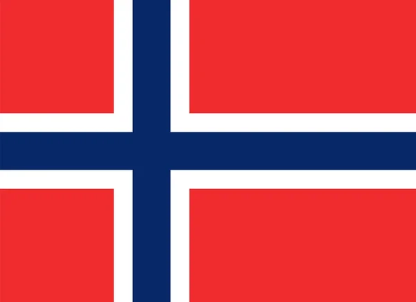 Flagge Norwegens Offizieller Rate Und Farben Vektor — Stockvektor