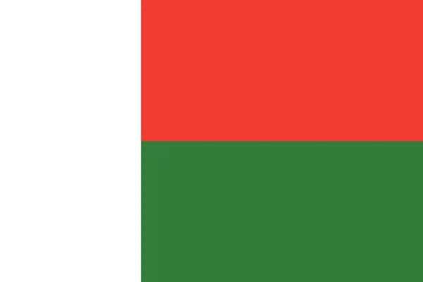 Bandeira Madagascar Taxa Oficial Cores Vetor —  Vetores de Stock