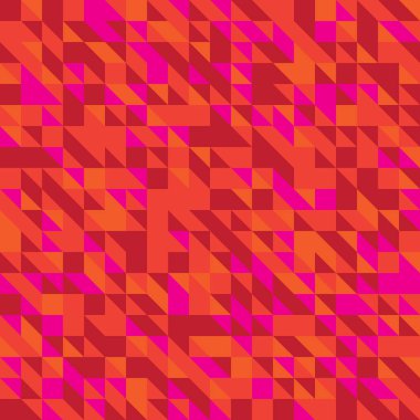 Kırmızı, turuncu, koyu kırmızı renk tonlarını seamless modeli basit üçgen vektör çiziminde.