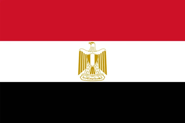 Egypten Flagga Officiella Taxan Och Färger Vektor — Stock vektor