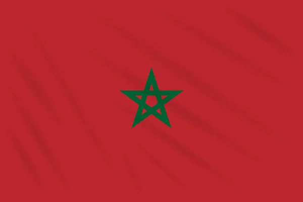 Bandeira Marrocos Balançando Vento Vetor Realista —  Vetores de Stock