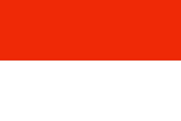 公式レートと色ベクトルでインドネシアの旗 — ストックベクタ