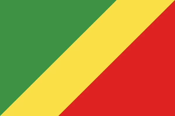 Flagge Der Republik Kongo Offiziellen Raten Und Farben Vektor — Stockvektor