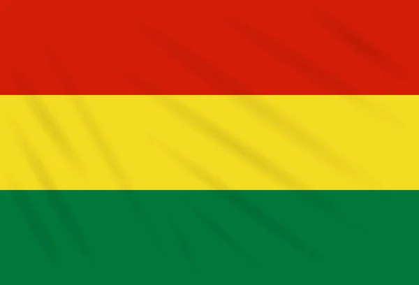 Flagge Boliviens Wind Schwankend Realistischer Vektor — Stockvektor