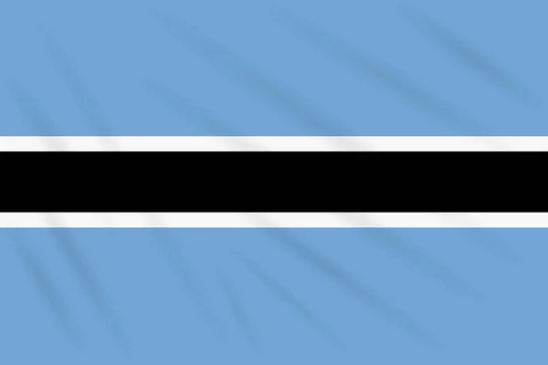 Bandera Botswana Balanceándose Viento Vector Realista — Archivo Imágenes Vectoriales