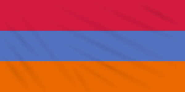 Флаг Армении Альтернативное Колебание Ветра Реалистичный Вектор — стоковый вектор