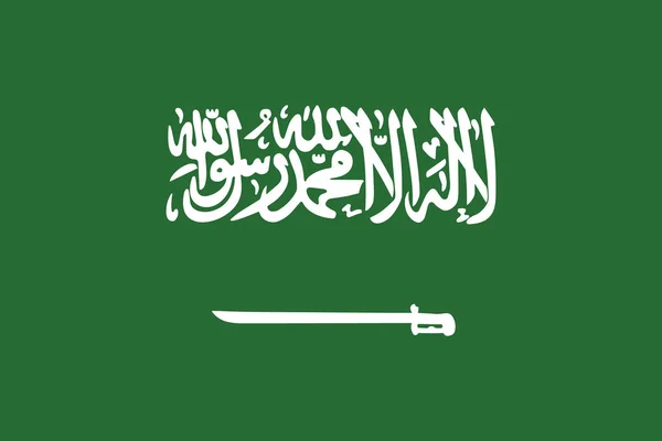 Flagge Von Saudi Arabien Offizieller Rate Und Farben Vektor — Stockvektor