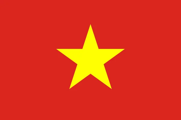 Flag Vietnam Official Rate Colors Vector — Stock Vector