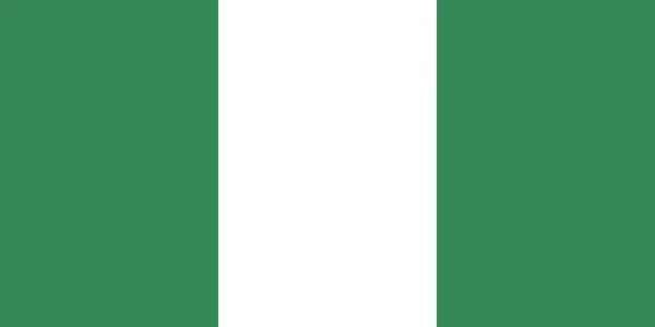 Bandeira Nigéria Taxa Oficial Vetor Cores —  Vetores de Stock