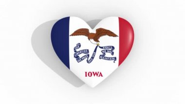 Bizim renkler bayrak devlet Iowa kalp, döngü