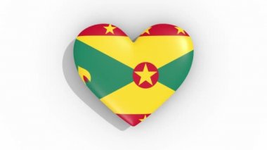 Grenada bakliyat renkleri bayrağı kalp, döngü