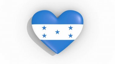 Honduras bakliyat renkleri bayrağı kalp, döngü