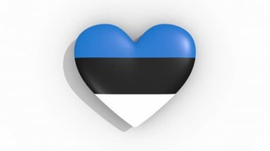 Estonya bakliyat renkleri bayrağı kalp, döngü