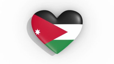 Jordan bakliyat renkleri bayrağı kalp, döngü