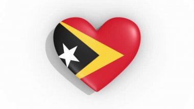 Doğu Timor bakliyat renkleri bayrağı kalp, döngü.