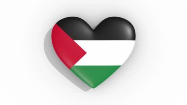 Palestine bakliyat renkleri bayrağı kalp, döngü