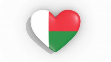 Madagaskar bakliyat renkleri bayrağı kalp, döngü