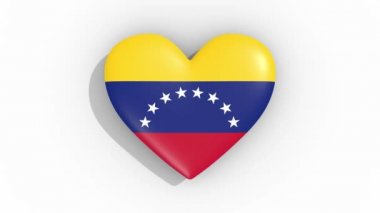 Venezuela bakliyat renkleri bayrağı kalp, döngü