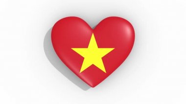 Vietnam bakliyat renkleri bayrağı kalp, döngü