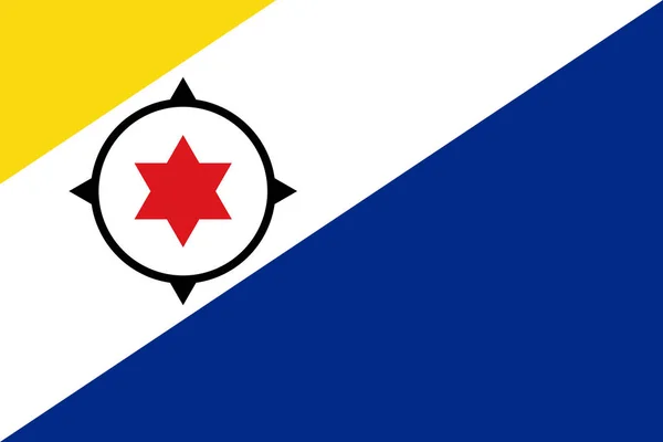 Flagge Von Bonaire Offizieller Rate Und Farben Vektor — Stockvektor