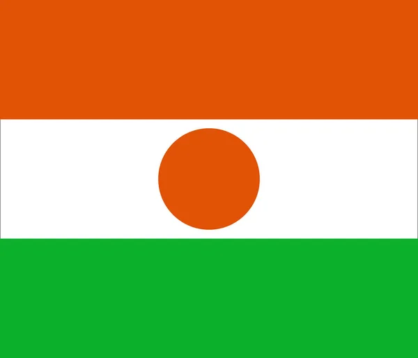 Vlajka Republiky Niger Oficiální Kurz Barvy Vektor — Stockový vektor