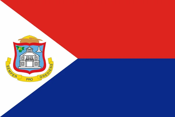 Bandeira Sint Maarten Taxa Oficial Cores Vetor — Vetor de Stock