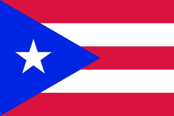 公式レートと色 ベクトルでプエルトリコの旗 — ストックベクタ