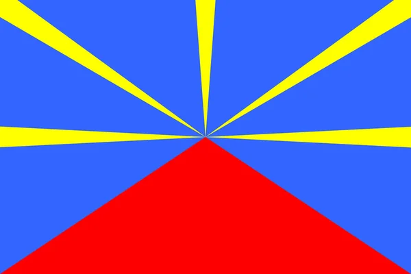 Reunion gayri resmi oranı ve renkler, vektör varyant bayrağı.