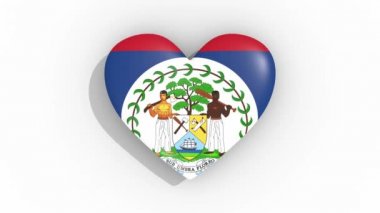 Belize bakliyat renkleri bayrağı kalp, döngü