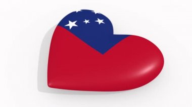Heart in colors and symbols of Samoa, loop