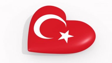 Renkler ve beyaz arka plan üzerinde Türkiye'nin semboller kalp, döngü