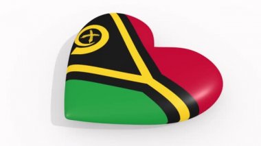 Renkler ve beyaz arka plan üzerinde Vanuatu semboller kalp, döngü