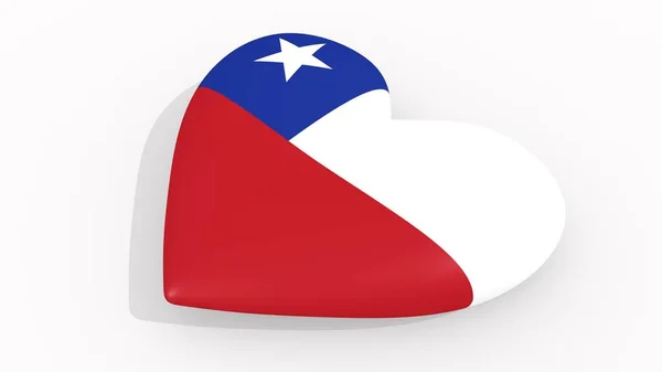Heart Colors Symbols Chile White Background Rendering — Stock Photo, Image