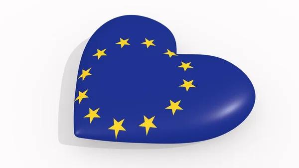 Színek Fehér Háttér Hurok Leképezést Európai Szimbólumok Szív — Stock Fotó