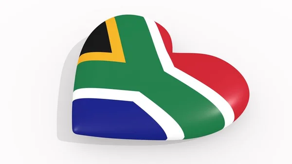 Srdce Barvách Symboly Jižní Afriky Vykreslování — Stock fotografie