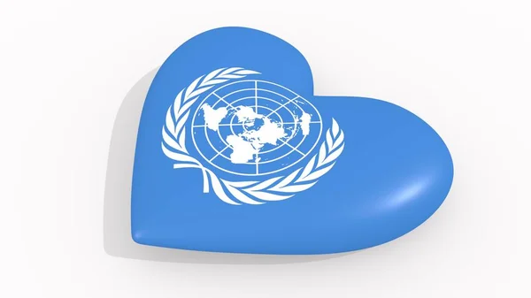 Serce Kolory Symbole Narodów Zjednoczonych Renderowania — Zdjęcie stockowe