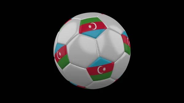 Piłka Nożna Flaga Azerbejdżanu Kolory Renderowania — Zdjęcie stockowe