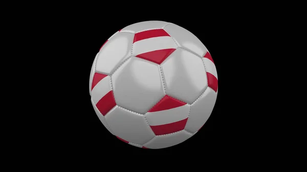 Soccer Ball Flag Austria Colors Rendering — Stock Photo, Image