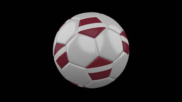 Soccer Ball Flag Latvia Colors Rendering — Stock Photo, Image