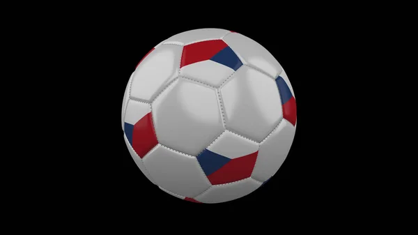Μπάλα Ποδοσφαίρου Σημαία Της Τσεχικής Δημοκρατίας Χρώματα Rendering — Φωτογραφία Αρχείου