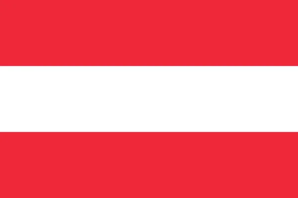 Σημαία Της Αυστρίας Στο Επίσημο Ποσοστό Και Χρώματα Διάνυσμα — Διανυσματικό Αρχείο