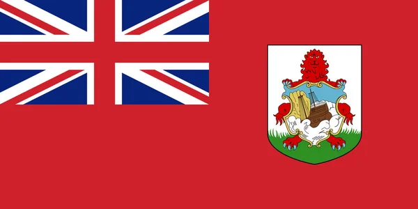 Bermuda bayrak resmi Kur ve renkler, vektör — Stok Vektör