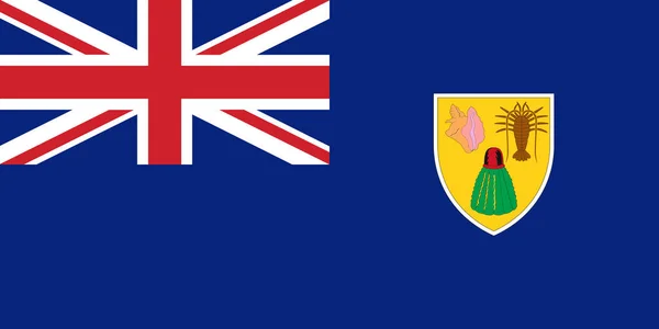 Bandera de Turcos y Caicos en oficial, vector — Archivo Imágenes Vectoriales