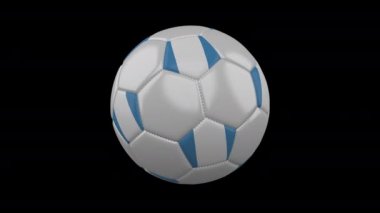 Flag Guatemala ile futbol topu, Alfa ile 4k, döngü