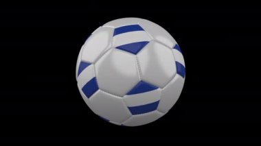Bayrak El Salvador ile futbol topu, Alfa ile 4k, döngü