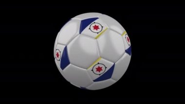 Bayrak ile futbol topu Bonaire, Alfa ile 4k, döngü