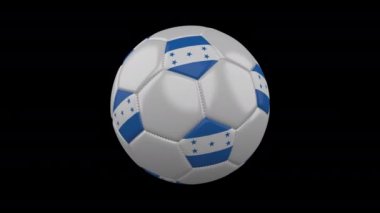 Flag Honduras ile futbol topu, Alfa ile 4k, döngü