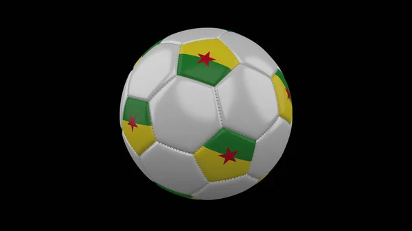 ฟุตบอลกับธง กุยอาน่าฝรั่งเศส, 3D — ภาพถ่ายสต็อก