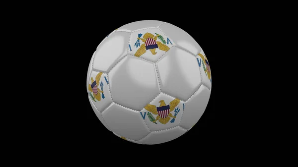 ฟุตบอลกับธง หมู่เกาะบริสุทธิ์สหรัฐอเมริกา, 3D — ภาพถ่ายสต็อก